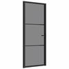 VidaXL Interior Door 83x201.5 Cm Black ESG Glass and Aluminum 350561