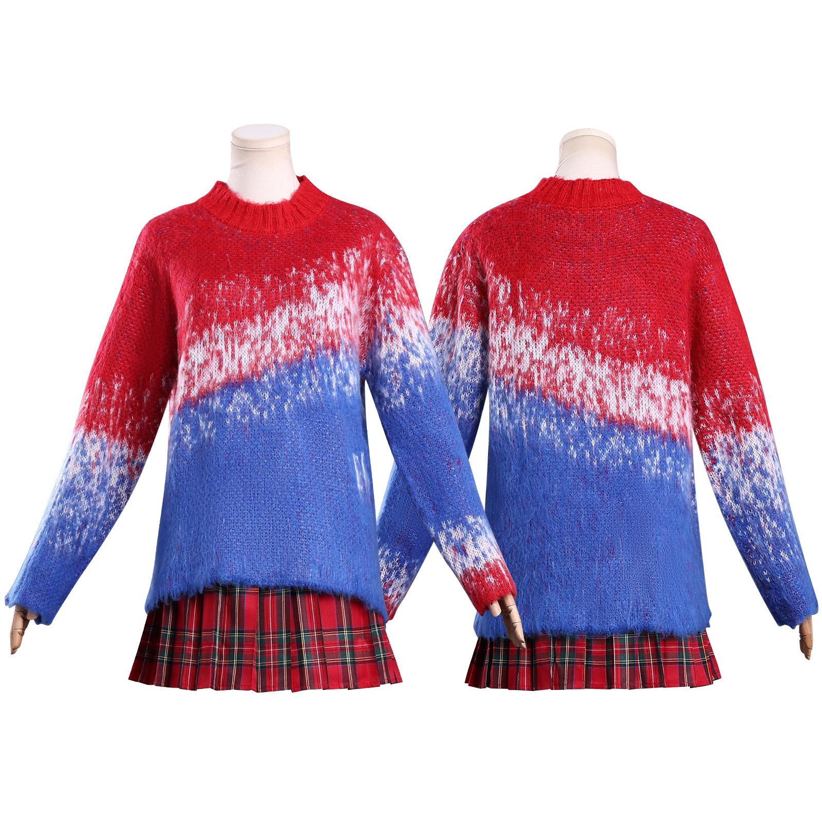 

Новый модный женский костюм для ролевых игр из популярной телевизионной драмы. Костюм для ролевых игр Косплей-наряд. Женский костюм для ролевых игр в стиле градиентного свитера. XS красный