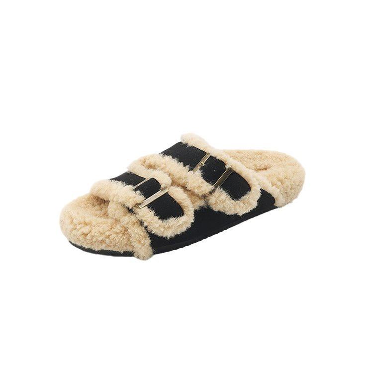 Design sense niche Mao Mao slippers women's outer wear 2025 spring and summer new French retro soft bottom casual Boken slippers