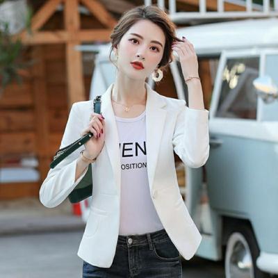 Dámske sako Formálne saká Dáma Kancelária Jednogombíkové Vrecká Bundy Kabát Slim Čierne Dámske sako Femme Bundy
