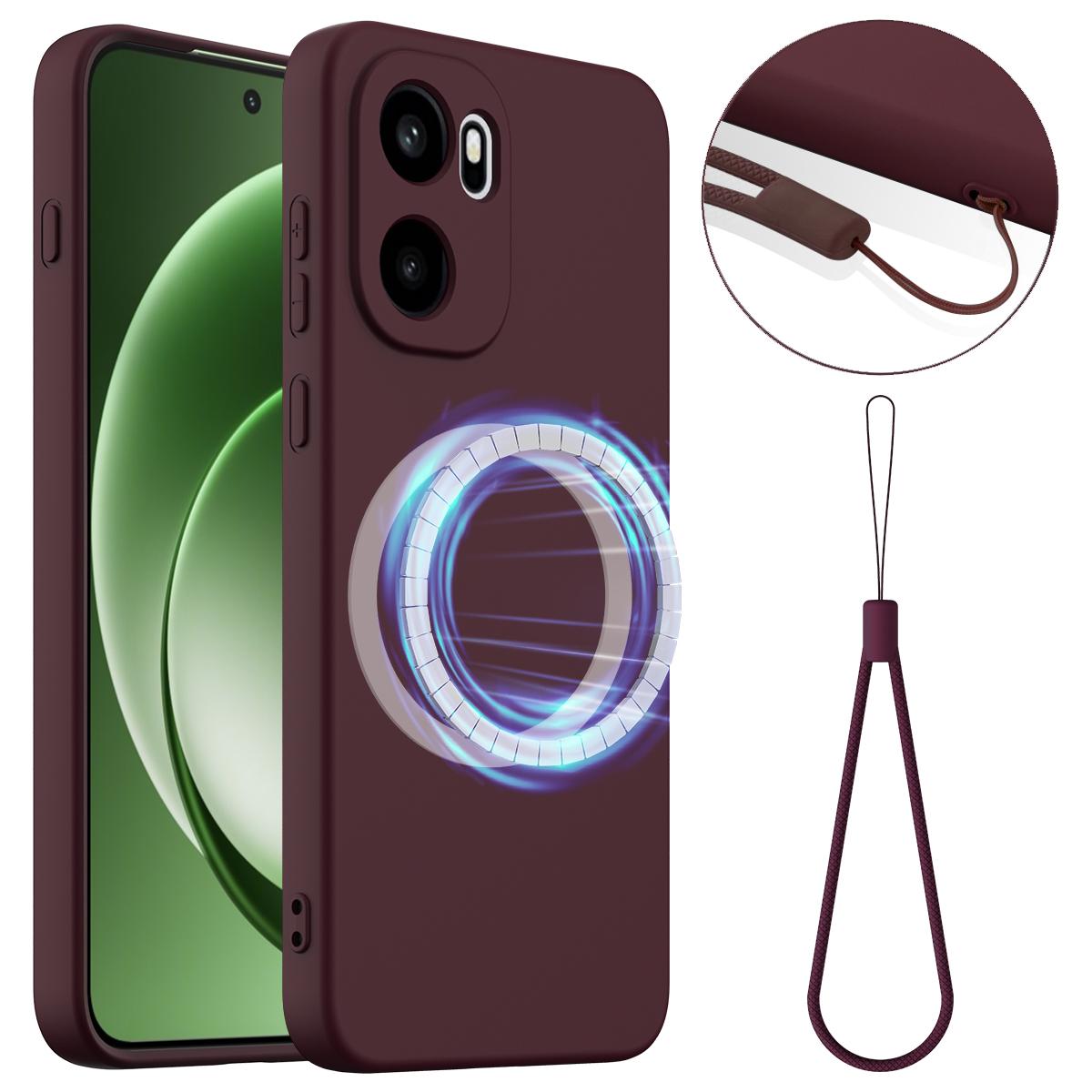 

Для OnePlus Ace 6 5G/OnePlus Ace 6T 5G/OnePlus 15R 5G Магнітний чохол Захист від падінь Рідкий силіконовий чохол для телефону