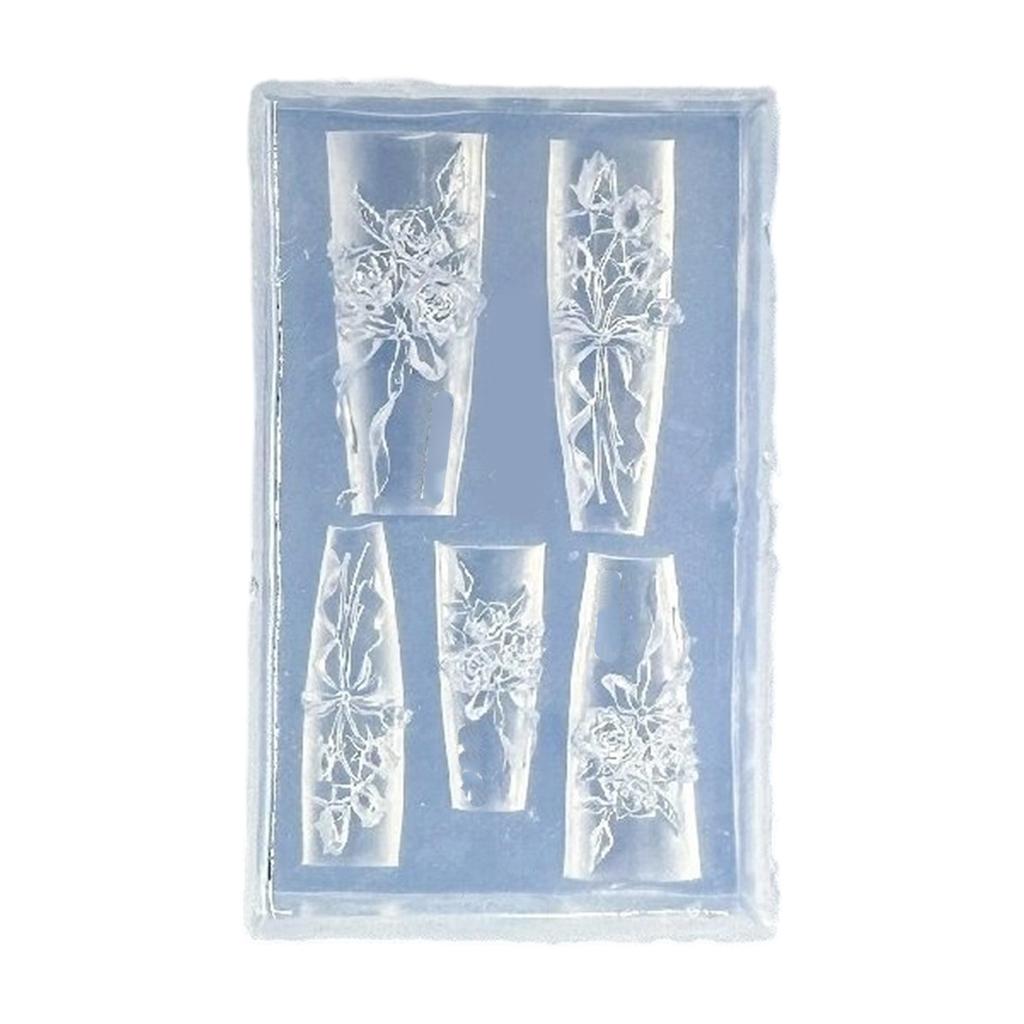 Flexible Nail Art Silicone Molds Create Flower Bowknot Charms For Professional Nail Design And Jewelry Making