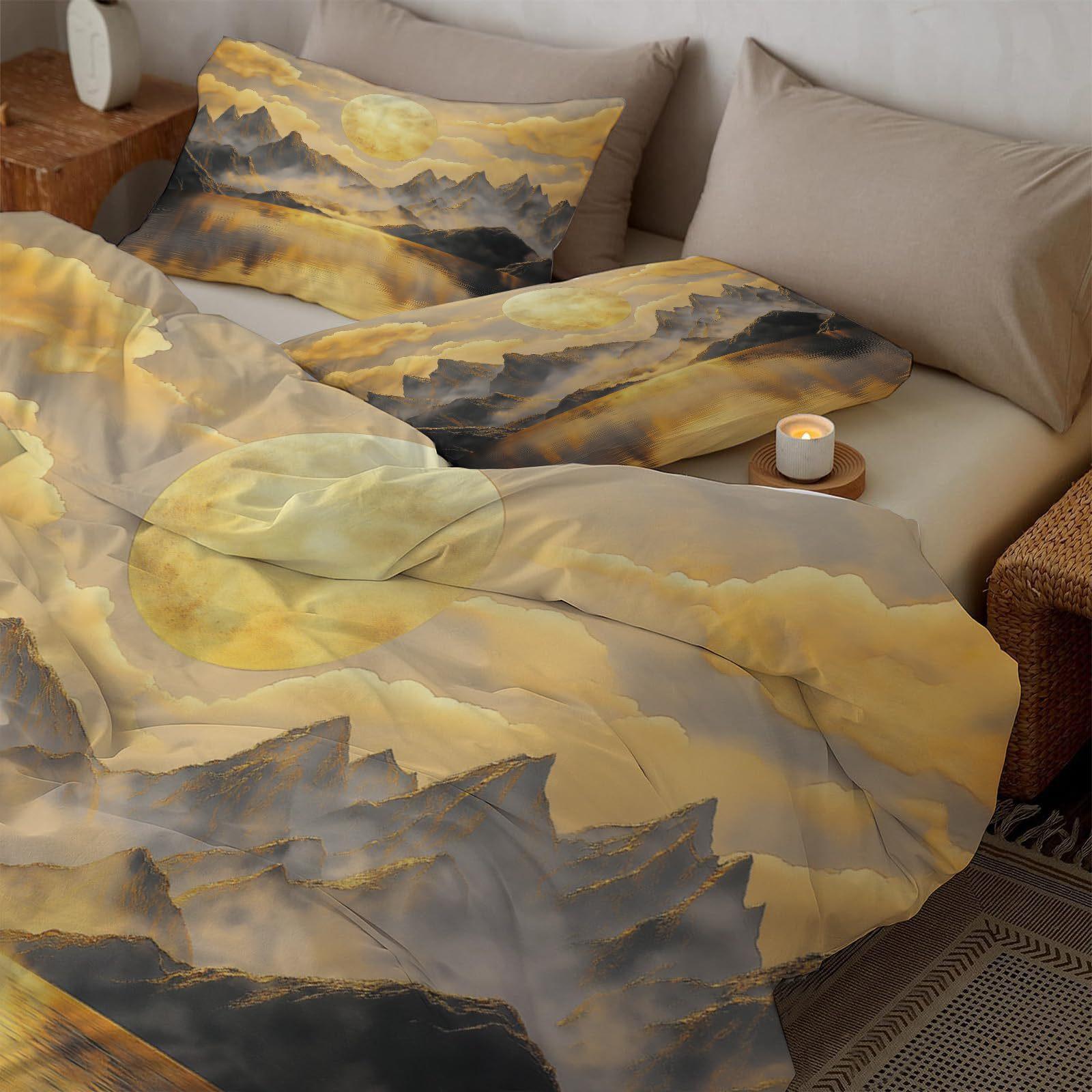 

Japanese Style Waves Queen Duvet Cover Set Ocean Coastal Theme Comforter Covers With Zipper, Bedding Set For Kids Teens Adults EU single(135x200cm)