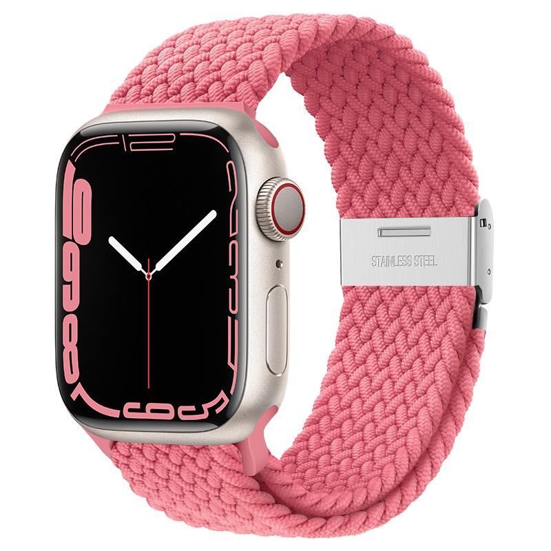 Braided Solo Loop Strap For Apple Watch Band 44mm 40mm 45mm 41mm 46mm 49mm Correa Bracelet iWatch Series Se 8 9 Ultra 2 3 10 11