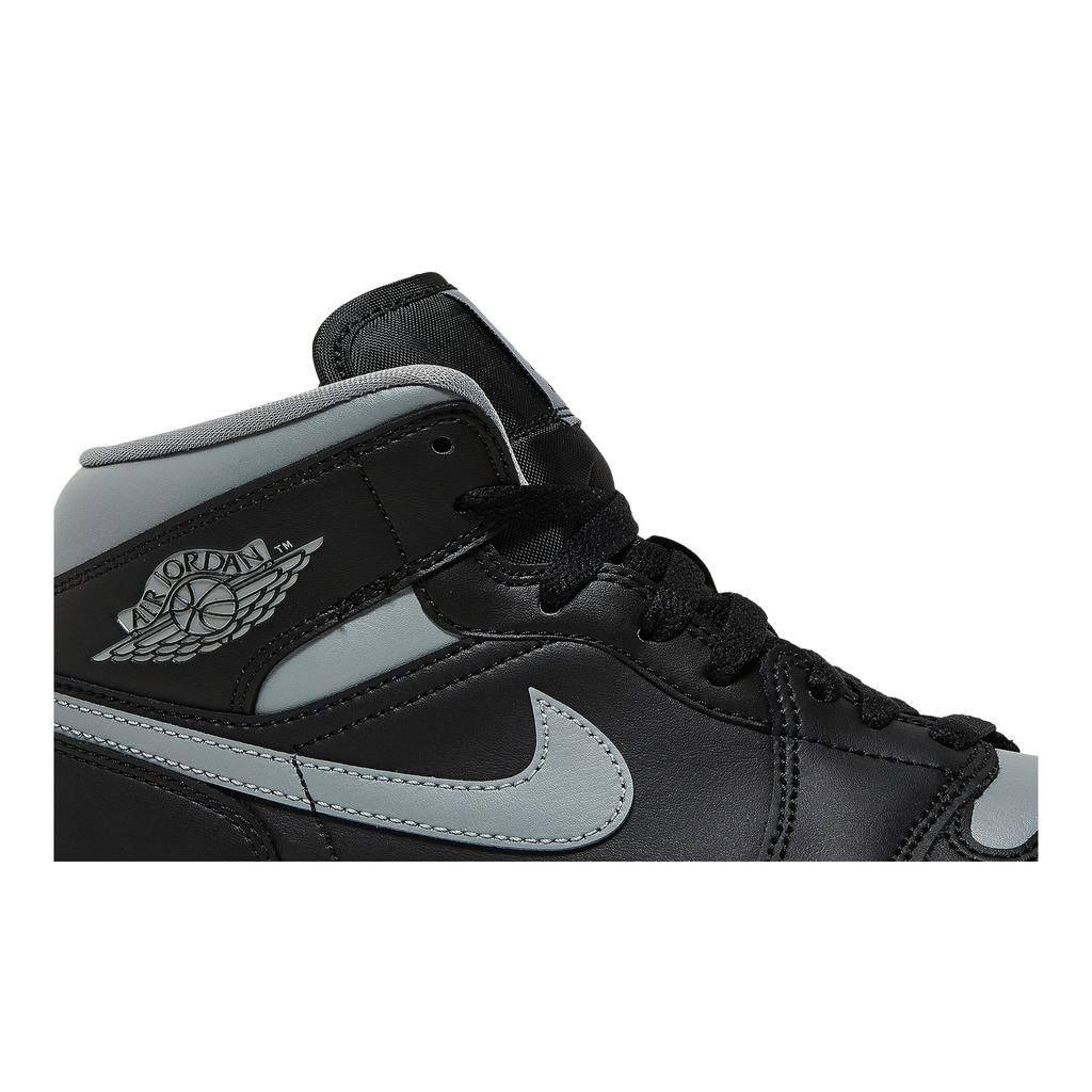 Womens Air Jordan 1 Mid 'Shadow' (women's Sizes) Black / Particle Grey / White Vintage Basketball Shoes BQ6472 007