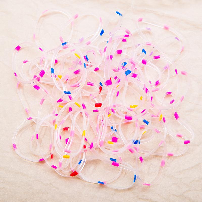 

Детские резинки Высокоэластичные резинки Резинки для волос Резинки для хвоста Резинки для волос Аксессуары для волос Polka dot color-100pcs