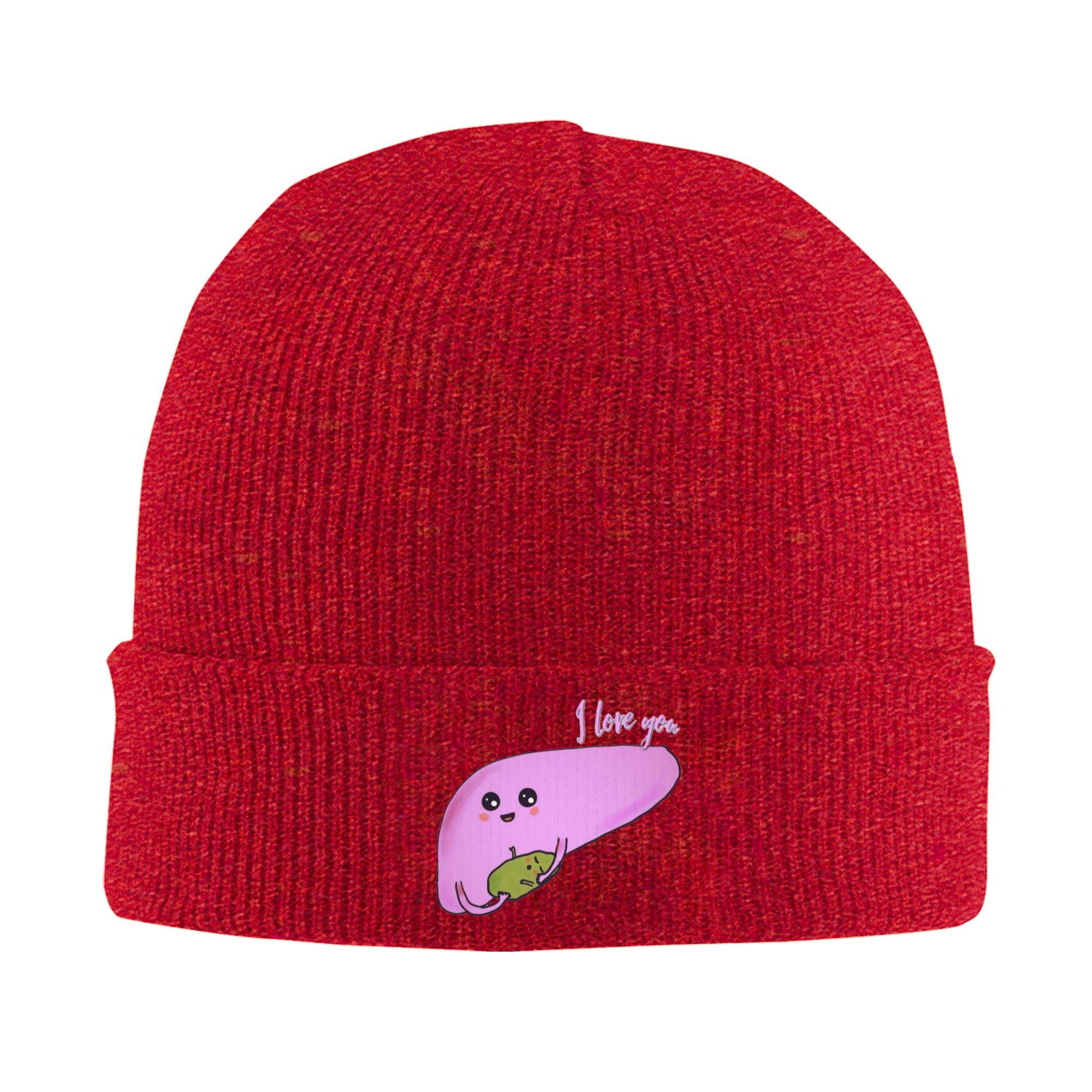 

Cute liver and gallbladder Warm Knitted Cap Winter Knit Bonnet Hat Skullies Beanies Hip Hop Caps for Unisex One Size