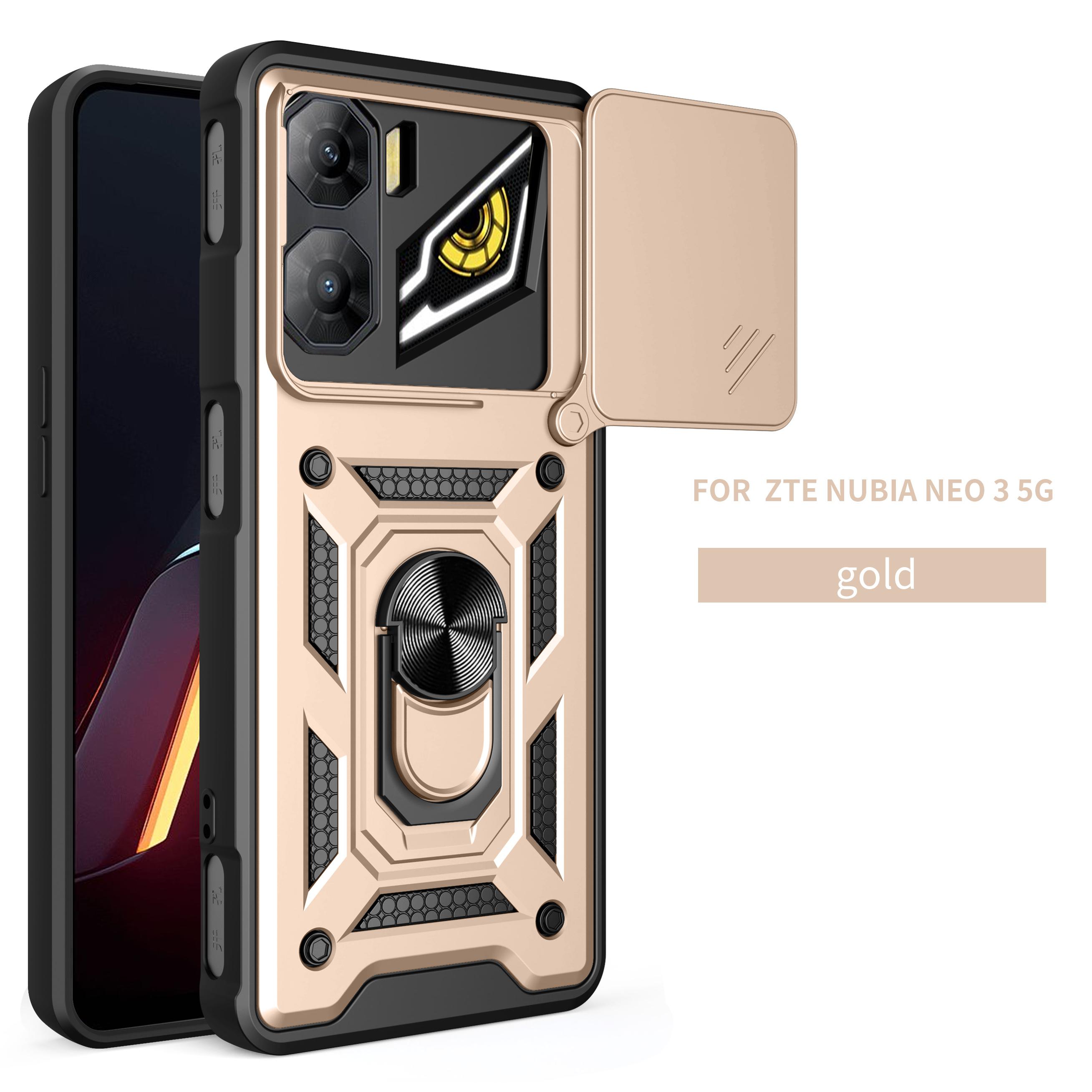 

Чехол для ZTE nubia Neo 3 Чехол-крышка для ZTE nubia Neo3 Держатель с магнитным кольцом для nubia Neo3 Бронированный чехол для телефона Защита камеры со сдвижной крышкой Задняя крышка ZTE nubia Neo 3