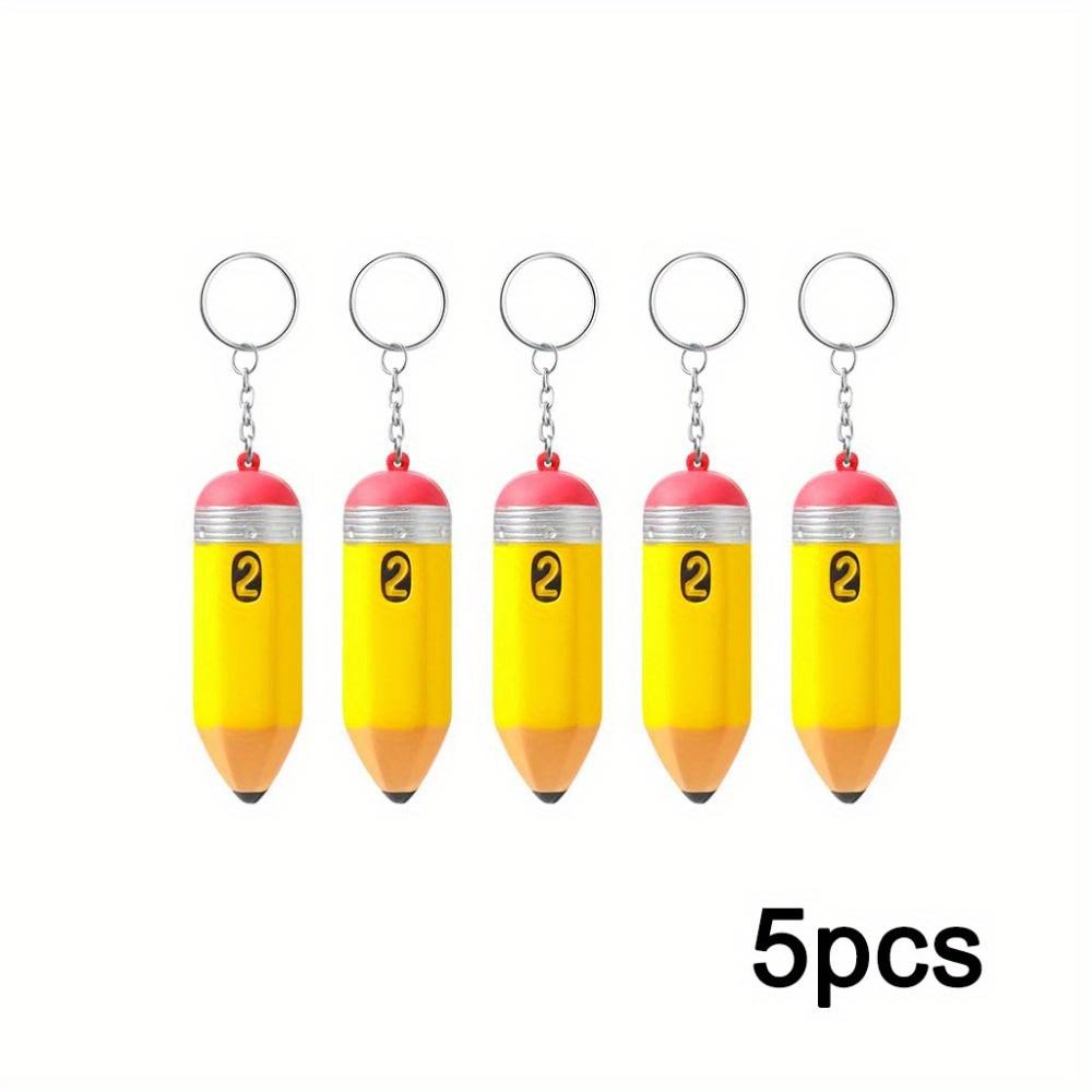 

5 шт. Наборы брелоков Наборы для вечеринок Подарок учителю на возвращение в школу Милый пенопластовый карандаш для сжимания Брелоки для учителей Подарок на первый день в школе 5pcs