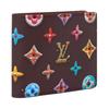 Louis Vuitton Carteira Masculina de Lona Revestida com Monogramas Finos Donuts Cor Chocolate M28283