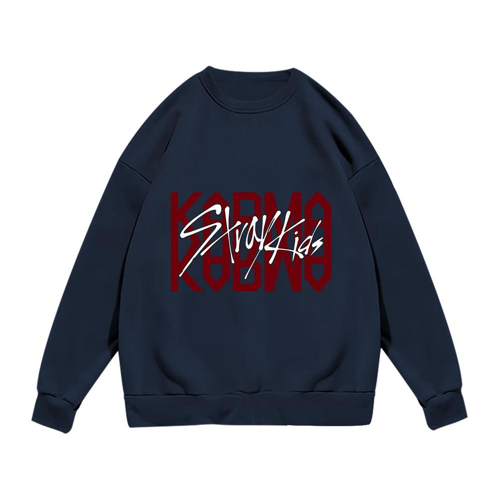 Stray Kids KARMA 4th Album Sweatshirt Kpop Merchandise Unisex Casual Long Sleeve Pullover Fan Apparel Fashion Oversized Crewneck Tops