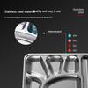 Jiwanggu 201 Stainless Steel 6-Compartment Deep Fast Food Tray