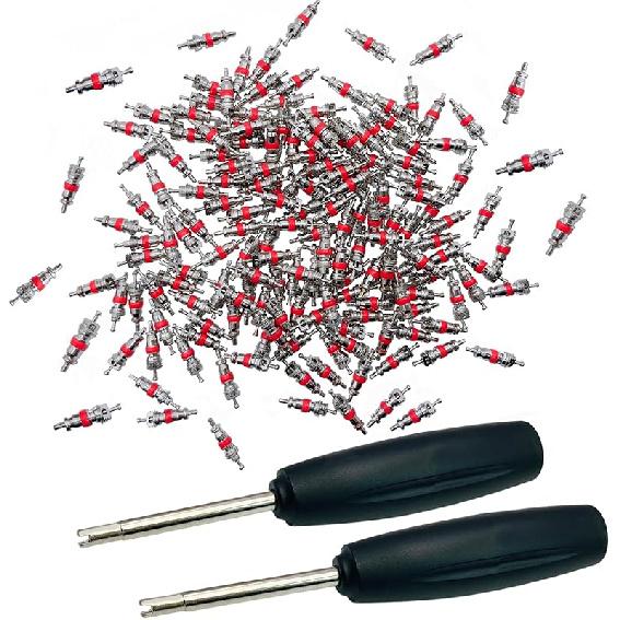 2 Pieces Valve Core Torque Tool, Avoid TPMS Damage, Valve Core Removal And Tallation Tool, Helps Guard Agat Over Or Under Torquing,Black, Silver