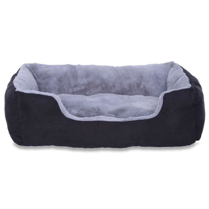 Dibea , Lit Pour Chien, Panier Avec Coussin Réversible (L) 75 X 60 Cm, Gris/noir - DB00522