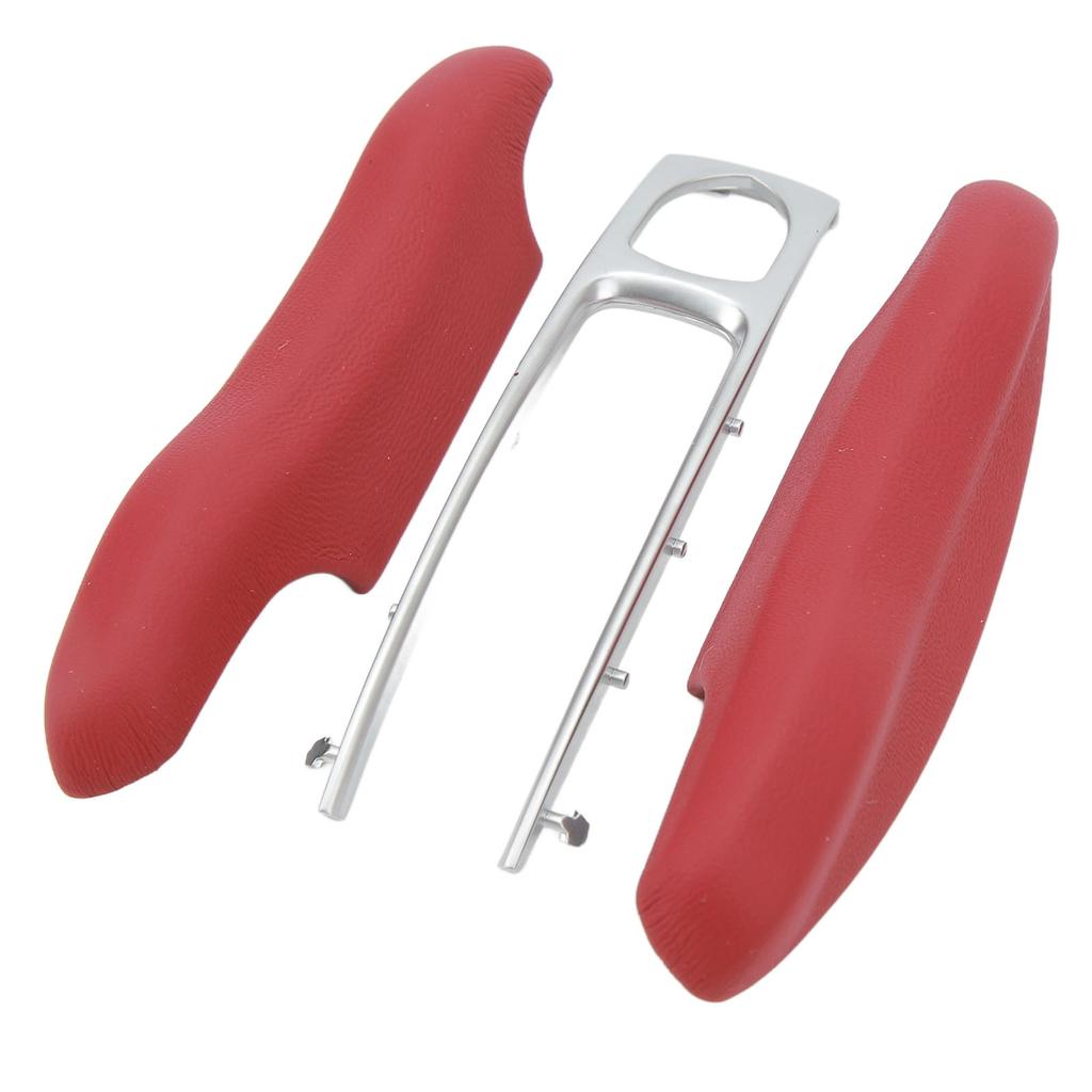 Car Smart Key Cover Case Leather Keyless Entry Remote Key Fob Protector Shell for Panamera Cayenne 911 Taycan Red