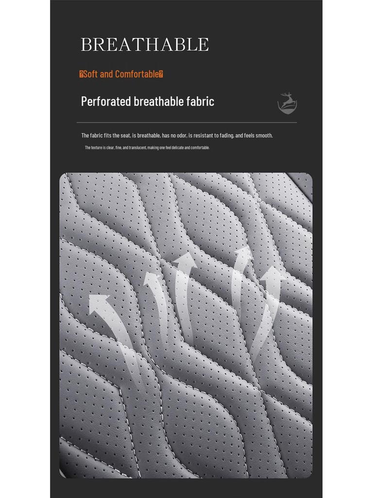 Universal 5-Seat Leather Car Cushion for Small Cars, All-Season Coverage