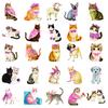 56 Cute Kitten Graffiti Stickers, Various Animal Suitcases, Handbooks, Notebooks, Decorative Stickers