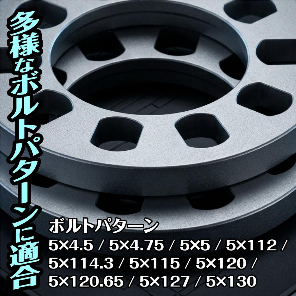 ROOOCYY Wheel Spacer 5 Holes Aluminum Alloy 5 Lugs Tread