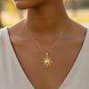 DOTIFI Fashion Sunflower Pendant Necklace Women's Sophisticated Light Luxury Stainless Steel Elegant Commuter Collarbone Chain