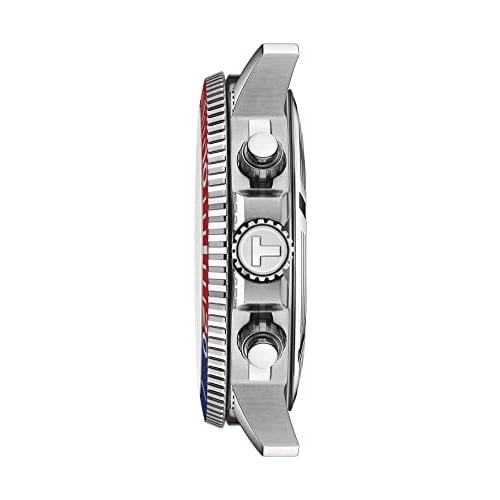 Tissot Seastar 1000 Chronograph Watch with Bracelet, Officially Imported, Men's, Blue Dial, T1204171104103