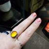 Retro Oval Engagement Ring with Color-Changing Stone