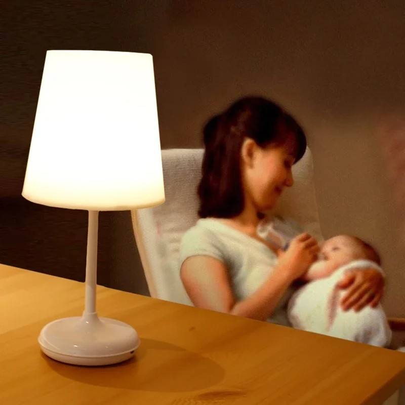 Rechargeable LED Table Lamp, Cordless Dimmable Warm White Bedside Lamp USB Charging Portable Night Light for Bedroom Living Room