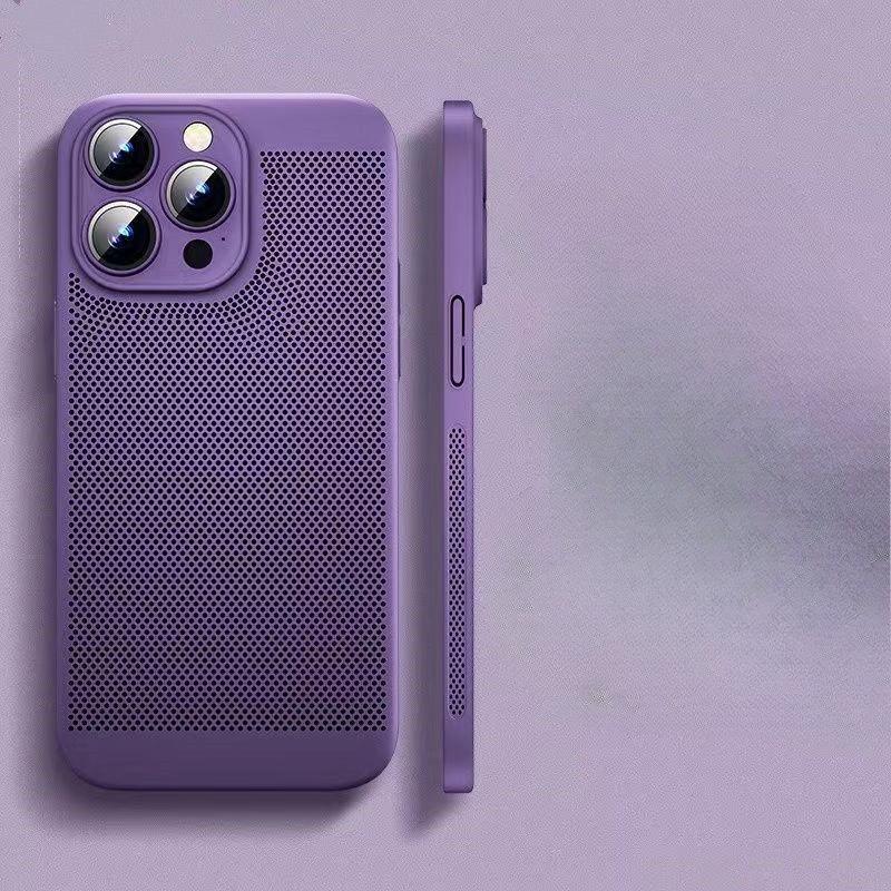 Applicable To IPhone 15 Mobile Phone Case Breathable Cooling Mesh Case Apple 14 All Inclusive 15promax Anti Fall Protection Case 13