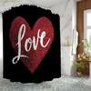 A Bathroom Shower Curtain for Valentine'S Day Special Event, Featuring 12 Hooks, Measuring 70.87*70.87inch, Perfect for Home D