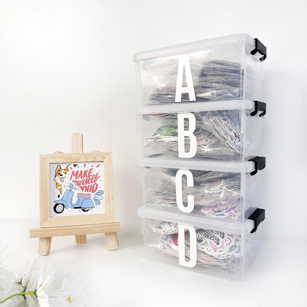 6 Sheets 100pcs Label Stickers Waterproof Decor Sticker New Letter Numbers Stickers