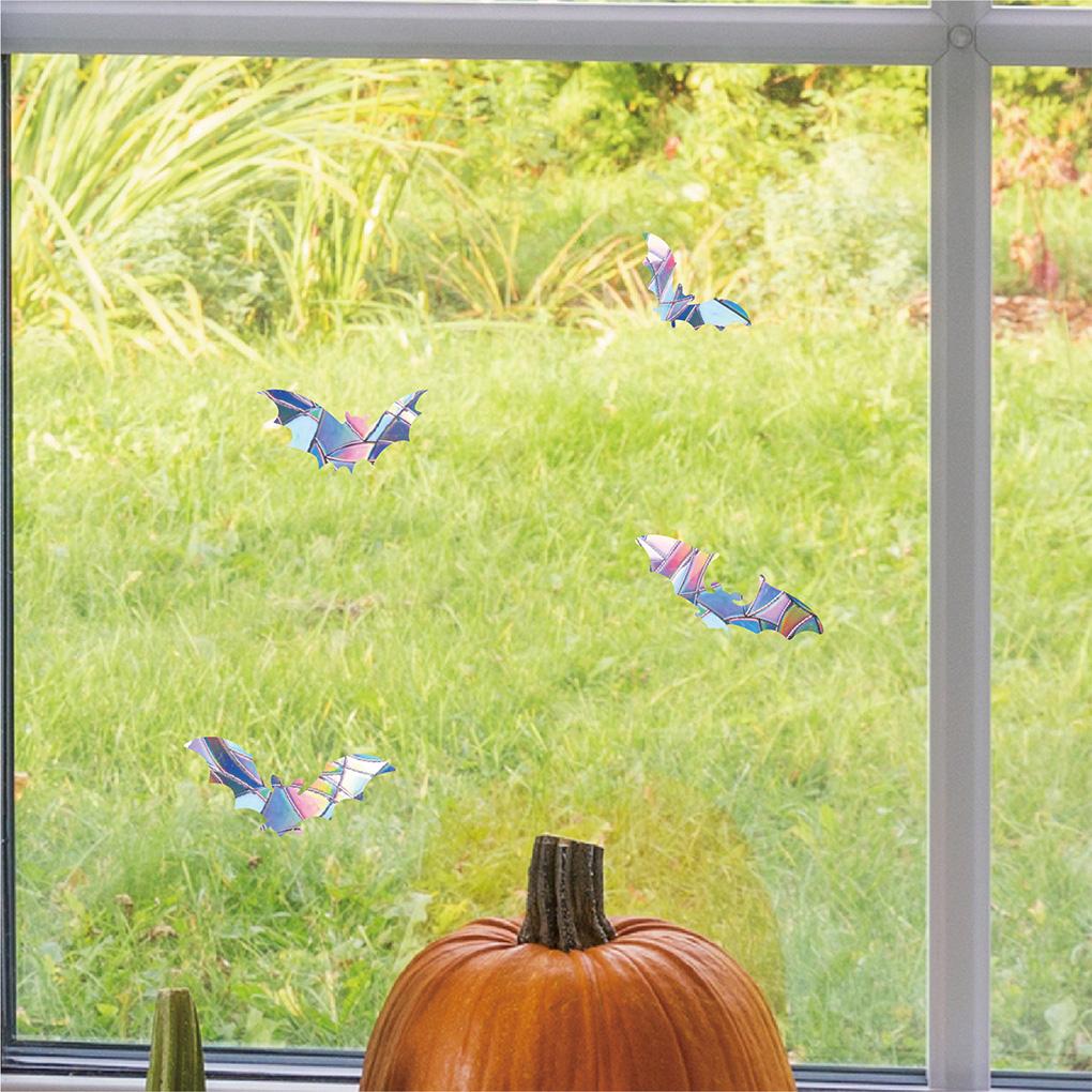 Window Sticker Rainbow Reusable Shaped Static Anti Collision Strike Glass Decal Bedroom Cling Sun Catcher for Home Decor