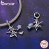 Bamoer Pevné stříbro 925 s čarodějnickým kloboukem/čertovským okem vejde originální náramek a náhrdelník Halloween šperky DIY bamoer kouzlo