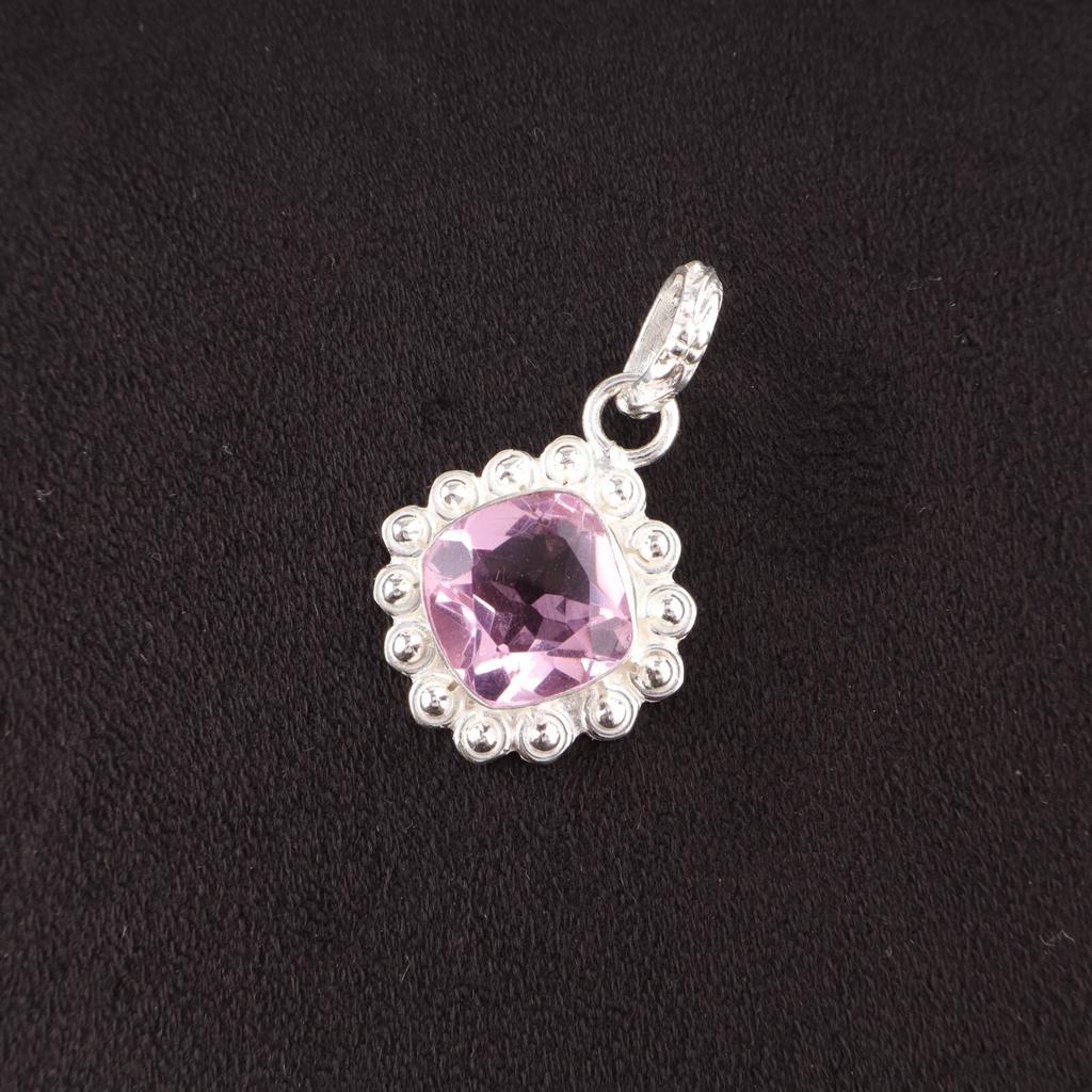 Morganite Gemstone 925 Sterling Silver Mother Gift Friendship Day New Pendant PP-34-12