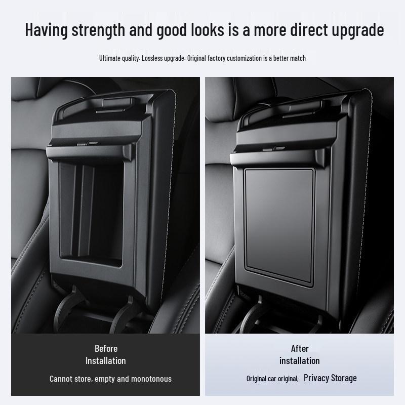 Tesla Model 3/Y Mittelkonsolen-Privatsphären-Aufbewahrungsbox Armlehnen-Organizer YL Modifizierte Zubehörteile