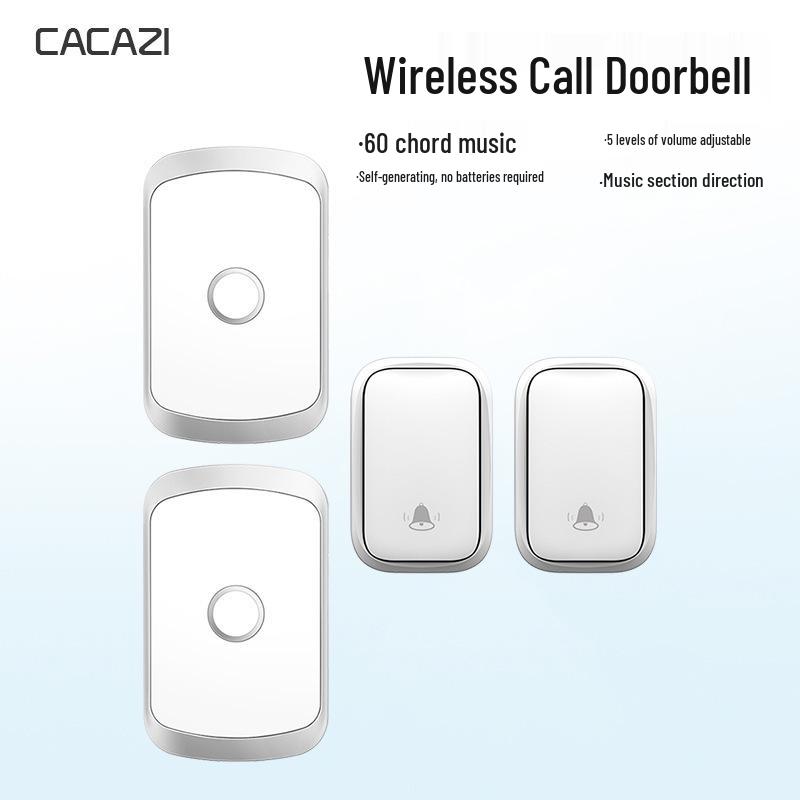 Self-Powered Smart Wireless Waterproof Doorbell with Music and Ding Dong Chime