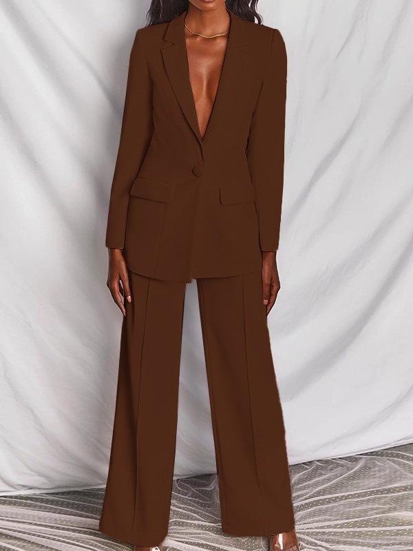 European and American Women's Spring and Autumn Fashion Suit Set - Professional Casual Business Attire