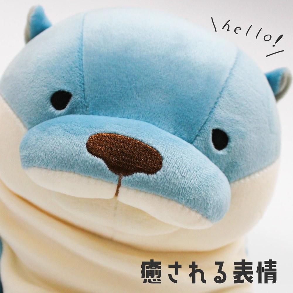 Shinada Global Mochi Series Plush Otter Toy MOKW-0350PC Peach Large 22×22×30cm