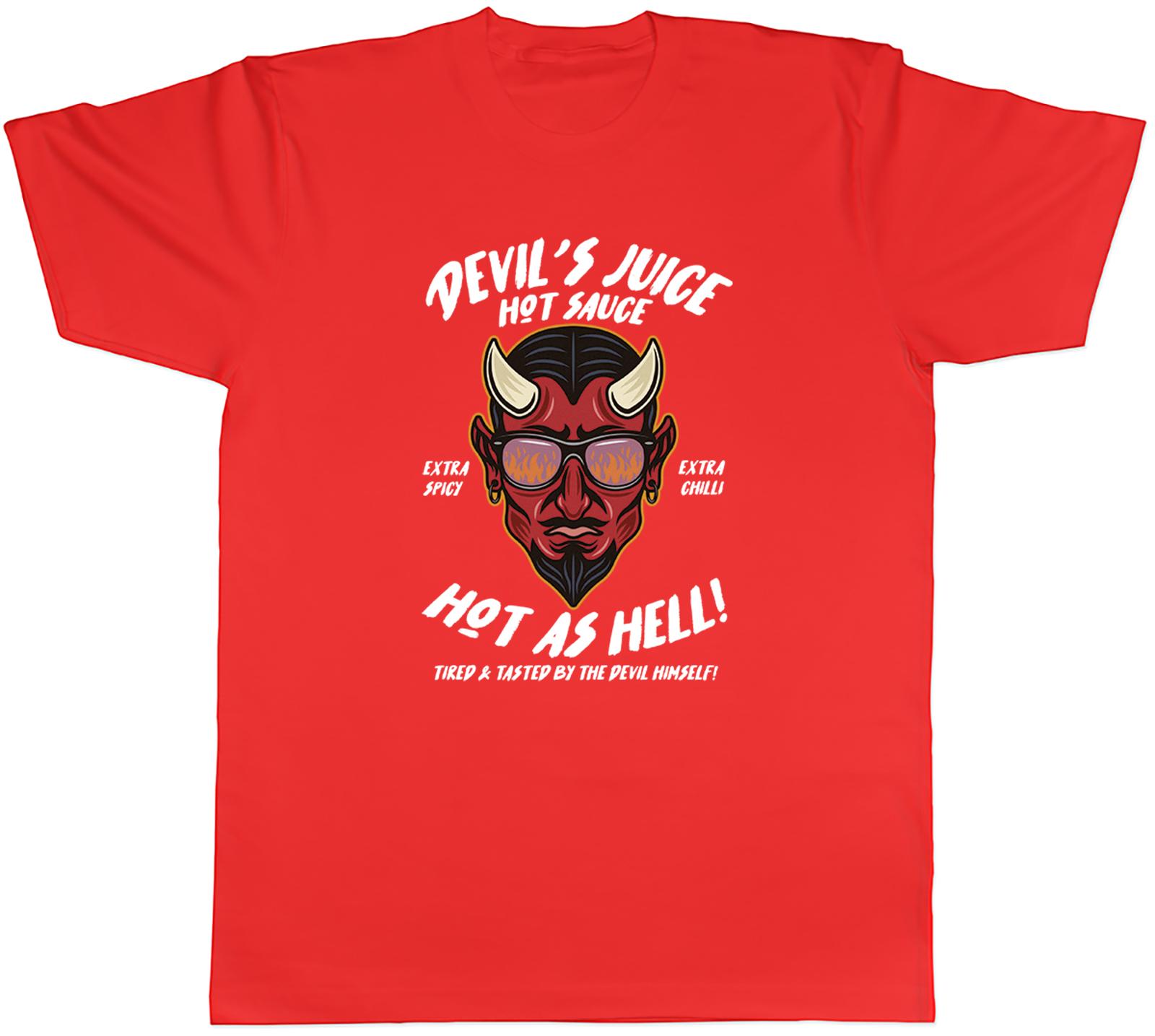 Devils Juice Hot Sauce Unisexs TShirt Spicy Chilli Heat Wave Tee Gift S