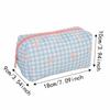 Large Capacity Plaid Bow Pattern Stationery  Bag Lightweight Coin Purse Makeup Storage Bag  Office