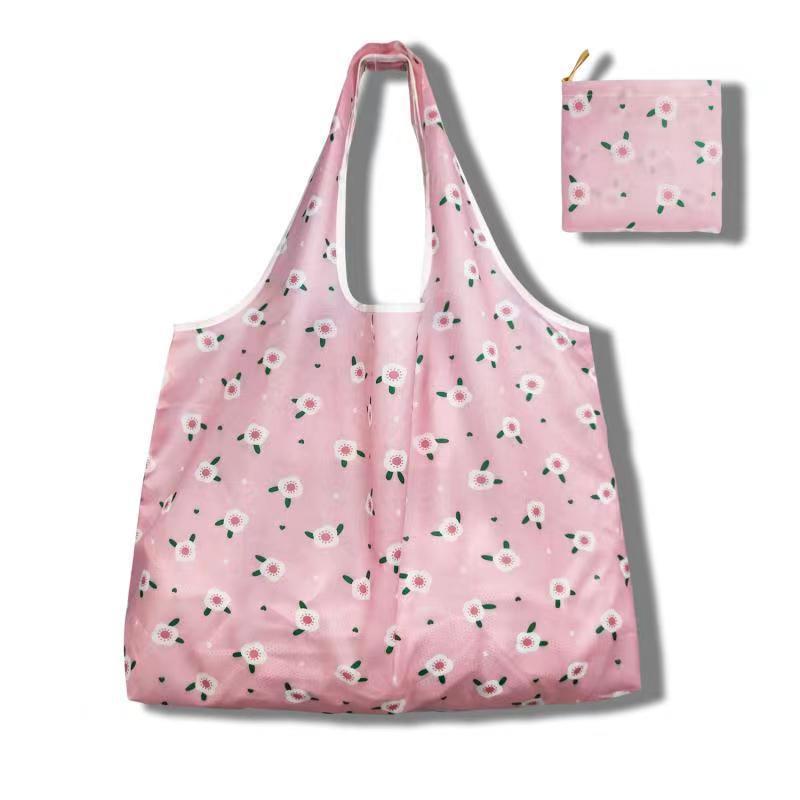 Eco-Friendly Large Capacity Foldable Tote Bag - Creative, Portable, Printed, and In Stock