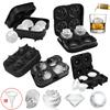 Tray Easy To Take Out Suitable for Whiskey Party Supplies Silicone 3D Balls Skull Diamond Shaped Ice Mold Reusable Ice Cube Mold