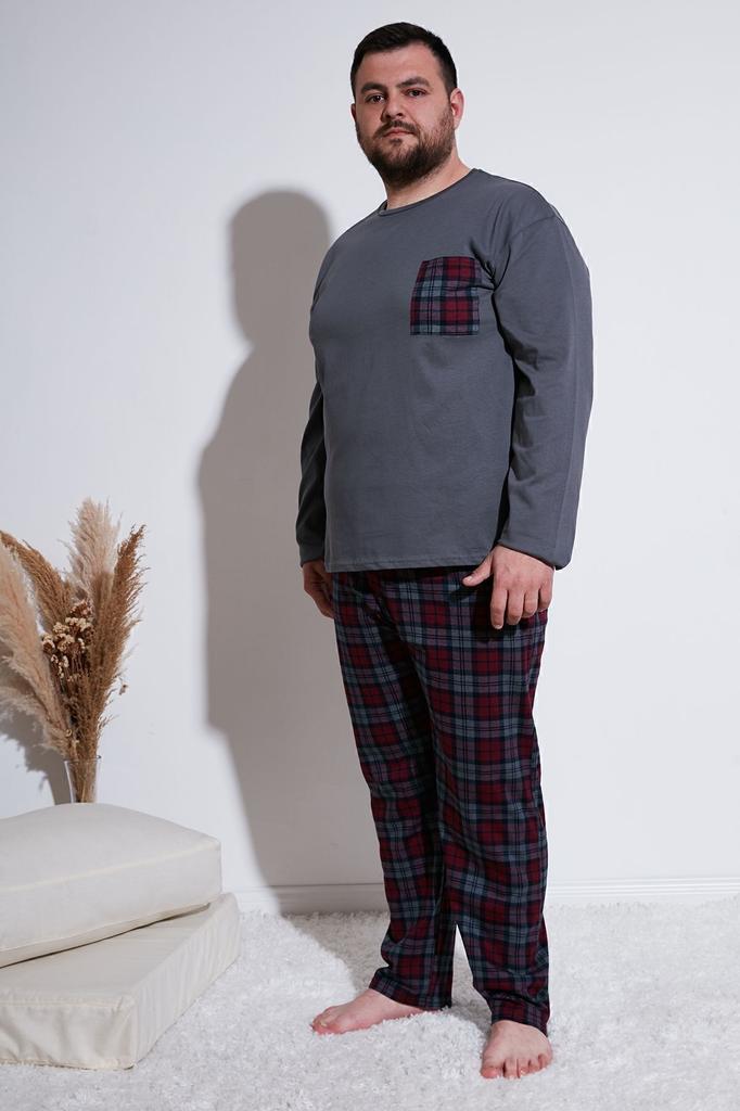 Men's Plus Size Plus Size Pajama Set Cotton Regular Fit Plus Size Pajama Set Men's Pajama Set