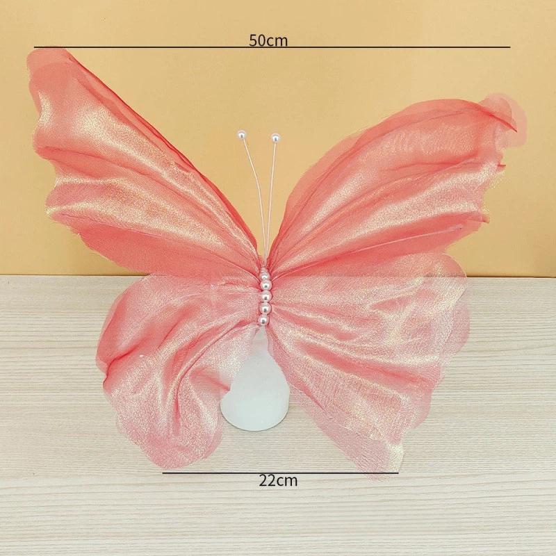 3D Large Lifelike Simulation Butterfly 50cm 1Pcs Waterproof Decor for Wedding Outdoor Lawn Birthday Festival Decoration