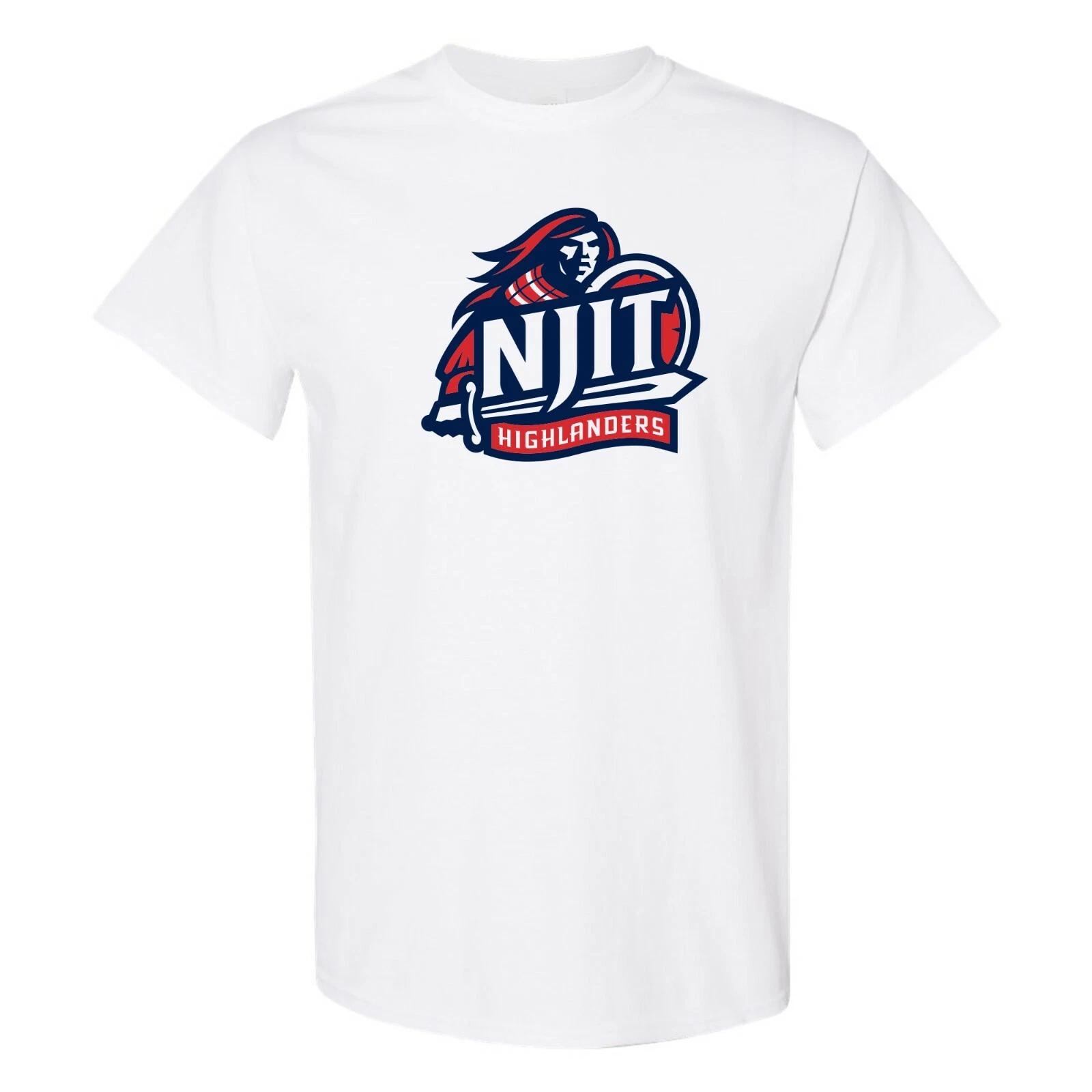 NJIT Highlanders Primary Logo Licensed Unisex Short Sleeve T Shirt - White S