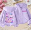 Hoodies Sweatshirts Girls Kids Girls Sweatshirt Zip Purple Hoodie Casual Top Hoodie Kids Clothing