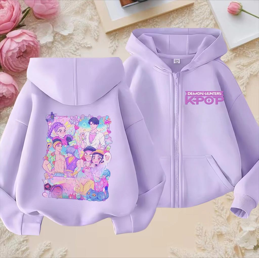 Hoodies Sweatshirts Girls Kids Girls Sweatshirt Zip Purple Hoodie Casual Top Hoodie Kids Clothing