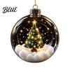 Warm White Christmas Tree Decorations Glowing Decorative Ball Lighted Ornament with Festive Scene LED Modern Hanging Lights Decor String Glow Home