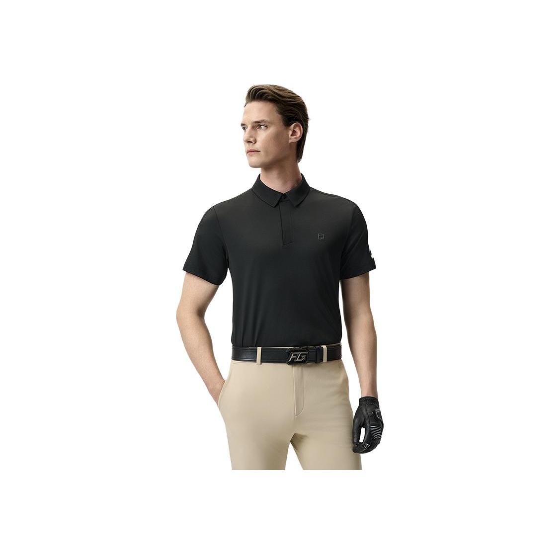 

New FILA Polo Shirt Men s Pitch Black BK A11M525149F-BK XL