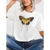 Butterfly Watercolor Sweet Short Sleeve T Top Graphic Tee Print Women Summer Cartoon Shirt Female T-shirts Fashion Clothing