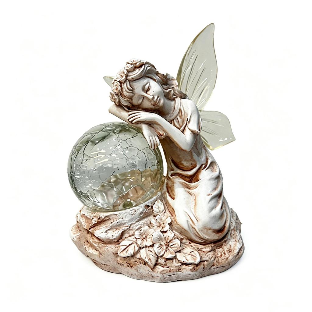 Angel-Shaped Solar Garden Lights: Outdoor Balcony Ornaments Automatically Illuminate at Night
