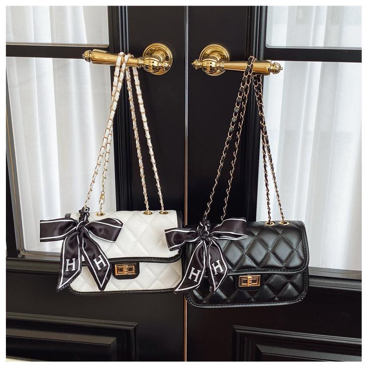 Faux Leather Quilted Chain Shoulder Bag for Women, Chic Crossbody Square Purse, Elegant Single Strap Handbag